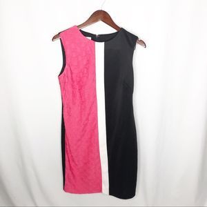 London times Cocktail dress black pink white 10